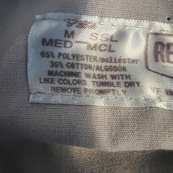 Red Kap Button Up Shirt Mens Medium Short Sleeve Black Gray Retro - Picture 9 of 11